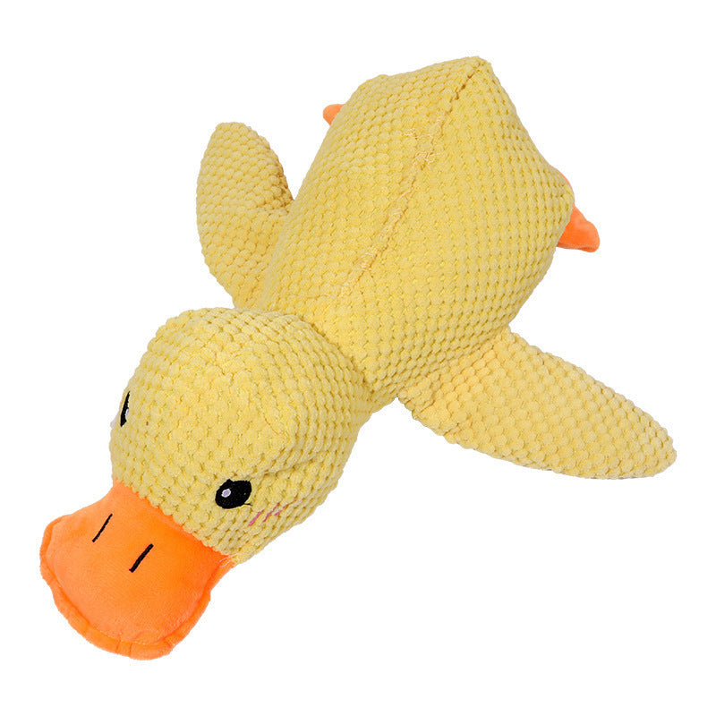 Dog Squeaky Duck Toy, Durable Pineapple Plush Chew Toy for Puppy Teething, Interactive Stuffed Duck for Small Medium Large Dogs, Boredom Relief Pet Toys