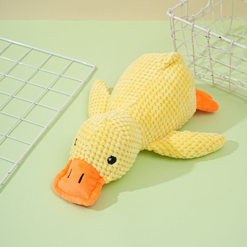Dog Squeaky Duck Toy, Durable Pineapple Plush Chew Toy for Puppy Teething, Interactive Stuffed Duck for Small Medium Large Dogs, Boredom Relief Pet Toys
